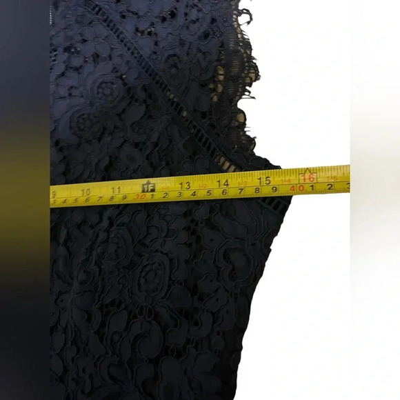 Bardot Navy Blue Lace Panel Dress - Picture 9 of 10